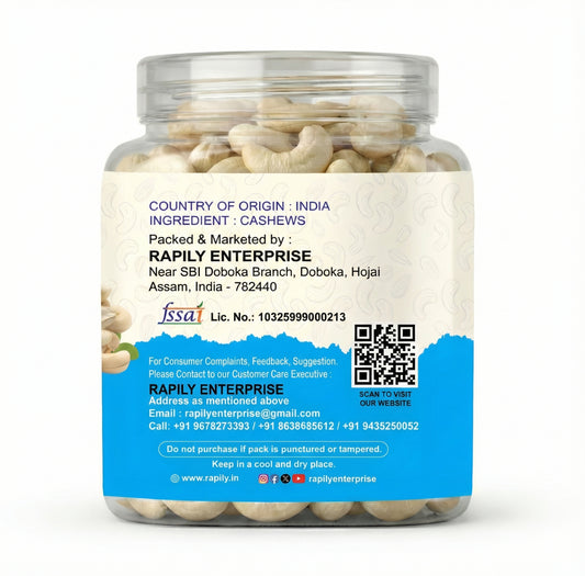 Rapily Premium Cashews 250gm